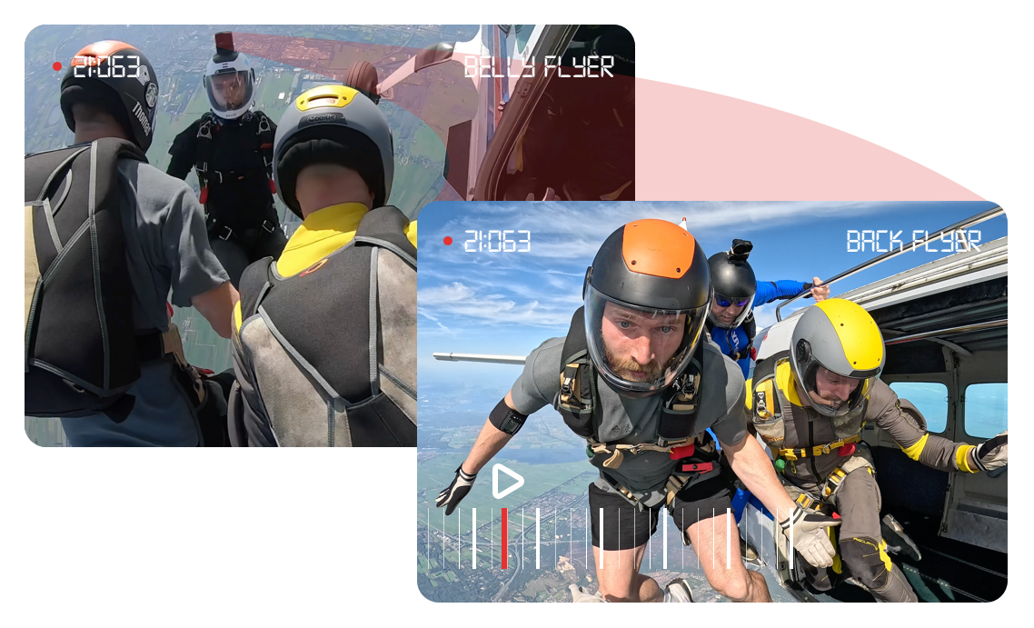 FlyViewPro showing synced multi-angle playback